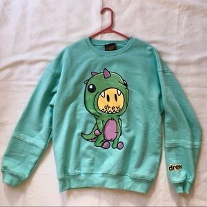 drew house by Justin Bieber Dino Crewneck Sweatshirt - Size Oversized Small